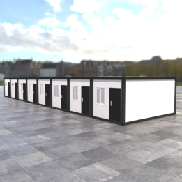 8x Container 20ft Noirs : Siège Humanitaire & Bureaux ONG