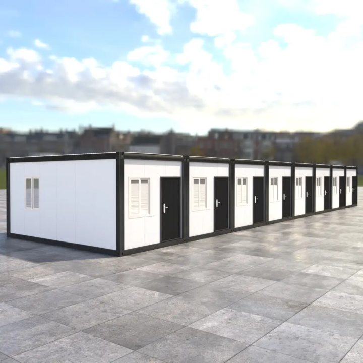8x Container 20ft Noirs : Siège Humanitaire & Bureaux ONG