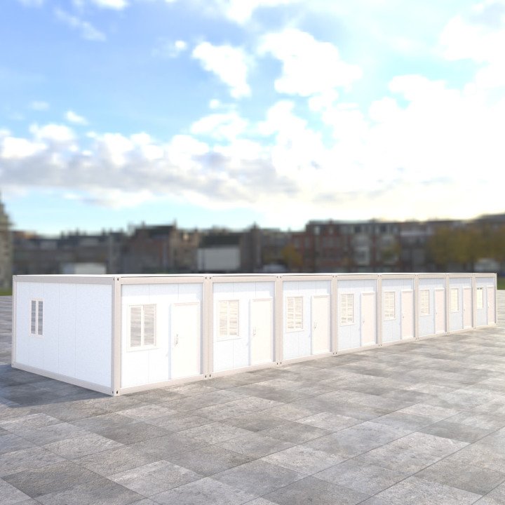 8x 20ft Emergency Shelter: Fast Disaster Relief Housing (NGO)