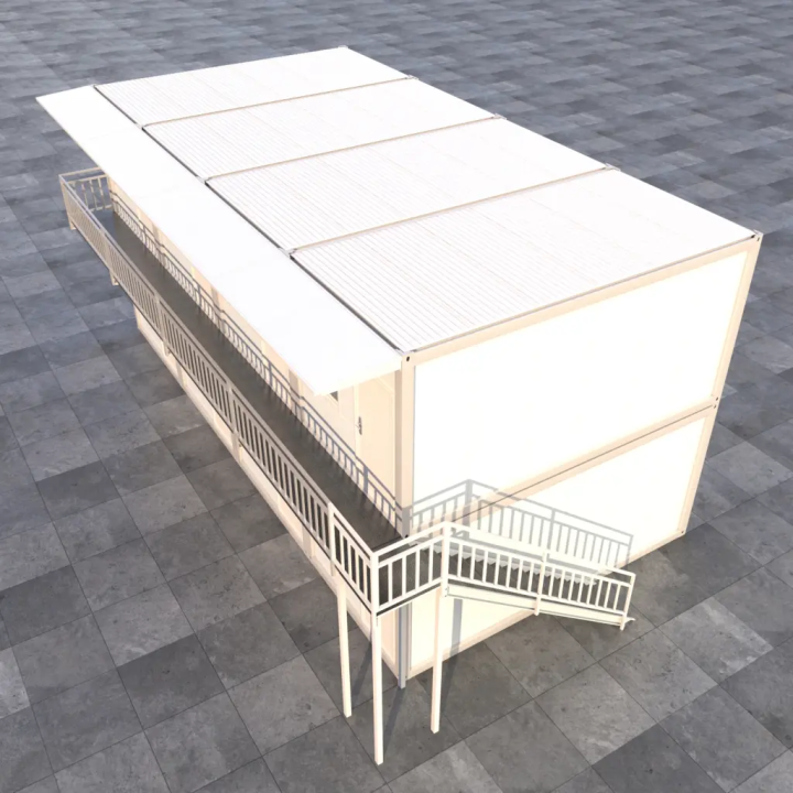 Hébergement Modulaire (8x 20ft) : Complexe de Gîtes 2 Étages