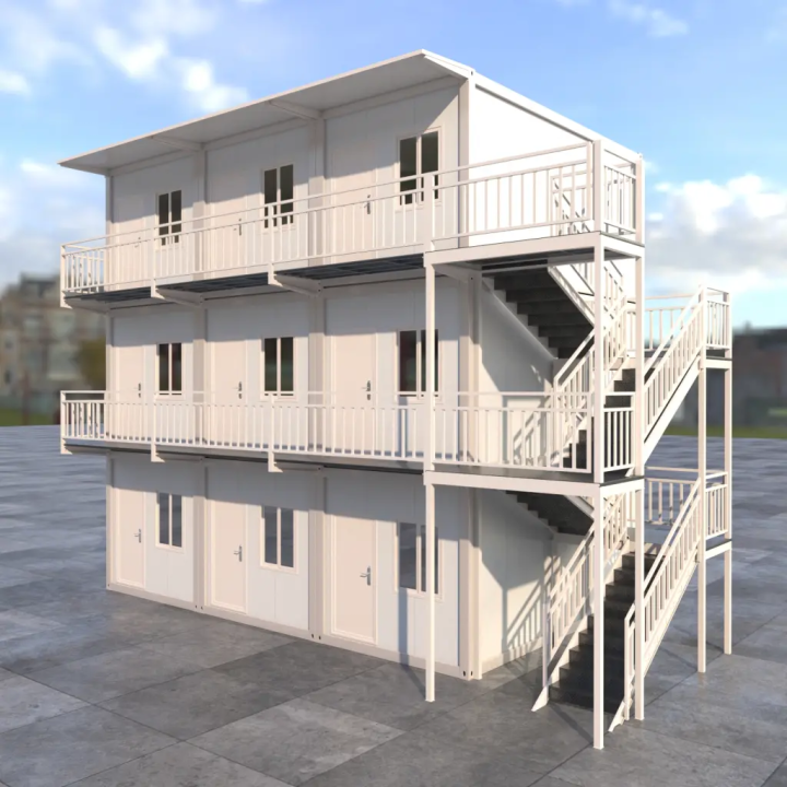 Residência Universitária Modular: 9 Módulos 20ft (3 Pisos)