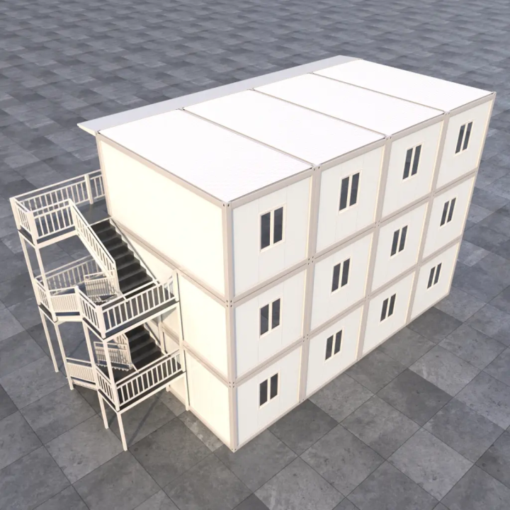 Edificio de Obra 3 Plantas (12x 20ft): Grandes Constructoras