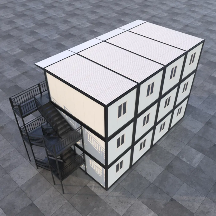 Siège Administratif R+2 Noir (12x 20ft) : Groupe Construction