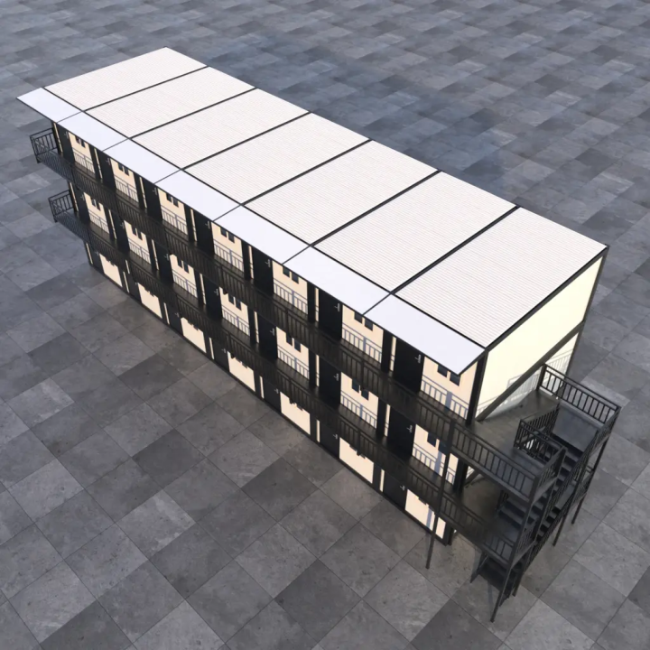 Base Militaire R+2 Noire : Forces de Sécurité & Casernement ISO