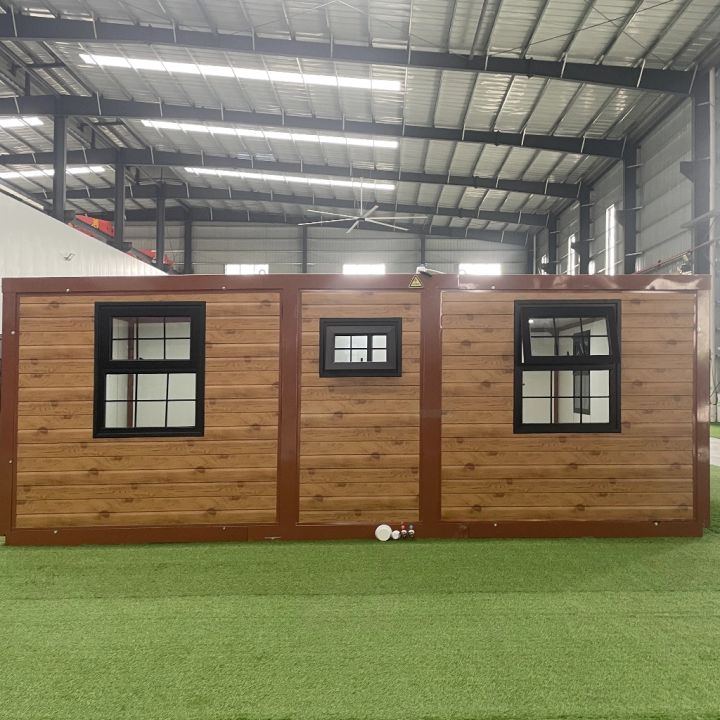 Wood Grain Expandable Container House | Prefab ADU Tiny Home
