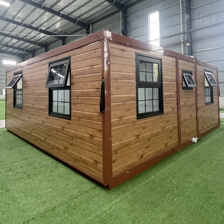 Casa Container Expansível com Acabamento de Madeira | Prefab