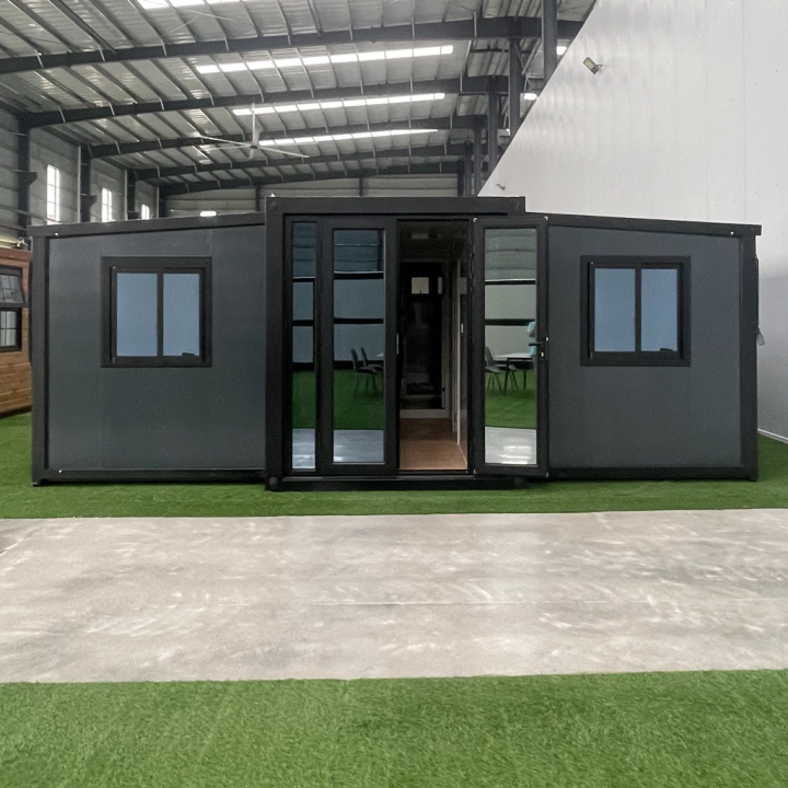 Anthracite Grey Expandable House with Double Glass Doors