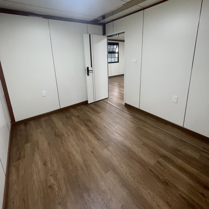 Casa Container Cinza Antracite | Porta Dupla de Vidro Temperado