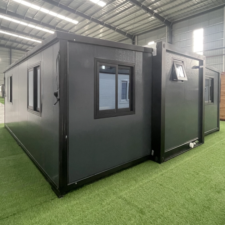 Anthracite Grey Expandable House with Double Glass Doors