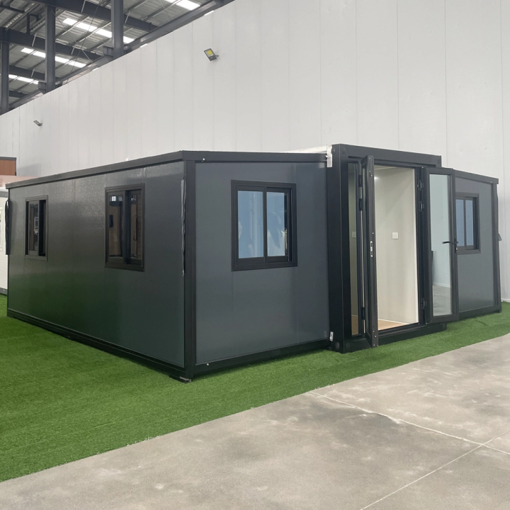 Anthracite Grey Expandable House with Double Glass Doors