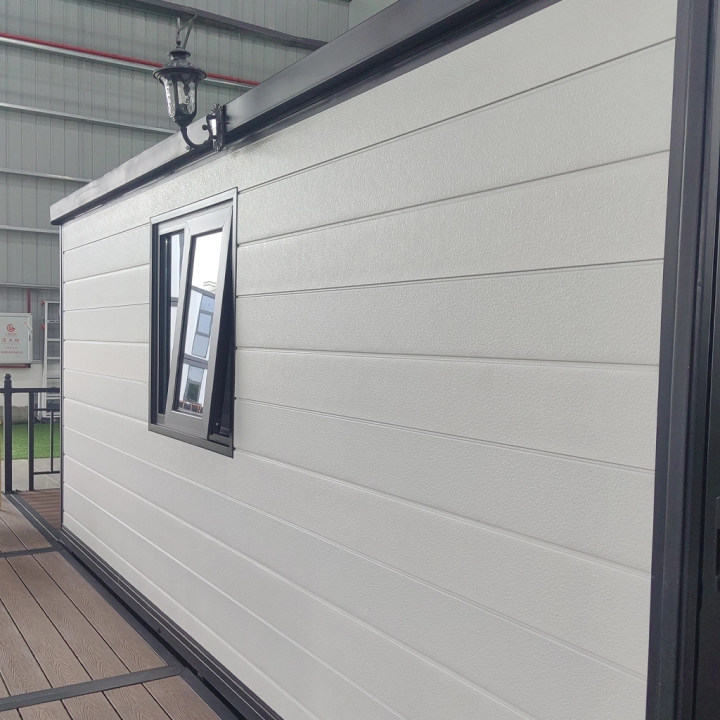 Villa Container Expansível Branca | Portas de Vidro & Guarda-Corpo