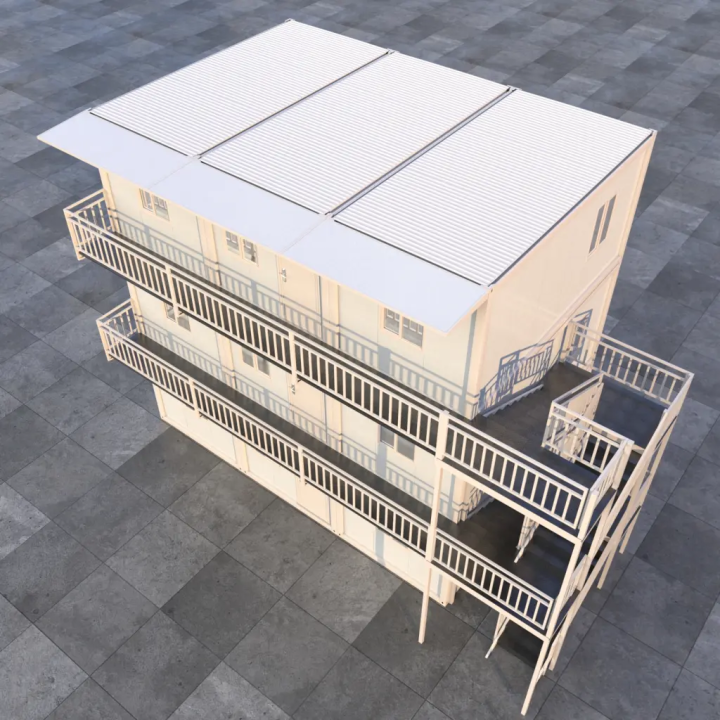 Трехэтажный городок 162м²: Центр в Арктике (9 блоков)