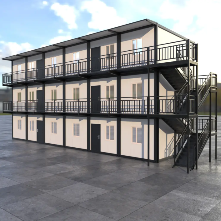 Business Plaza Modular de 18 Unidades Pretas