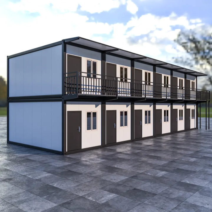 Espace Coworking R+1 : 12 Modules 20ft Noirs