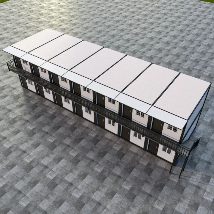 14x 20ft Heavy Duty Black Mining Camp: Modern 2-Storey Dorms